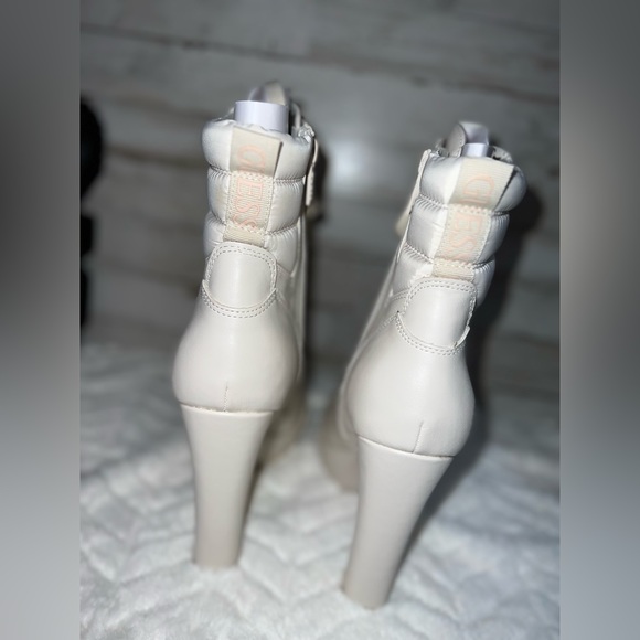 GUESS - Talore Bootie. 4.5 heel. Ivory color - Picture 9 of 11